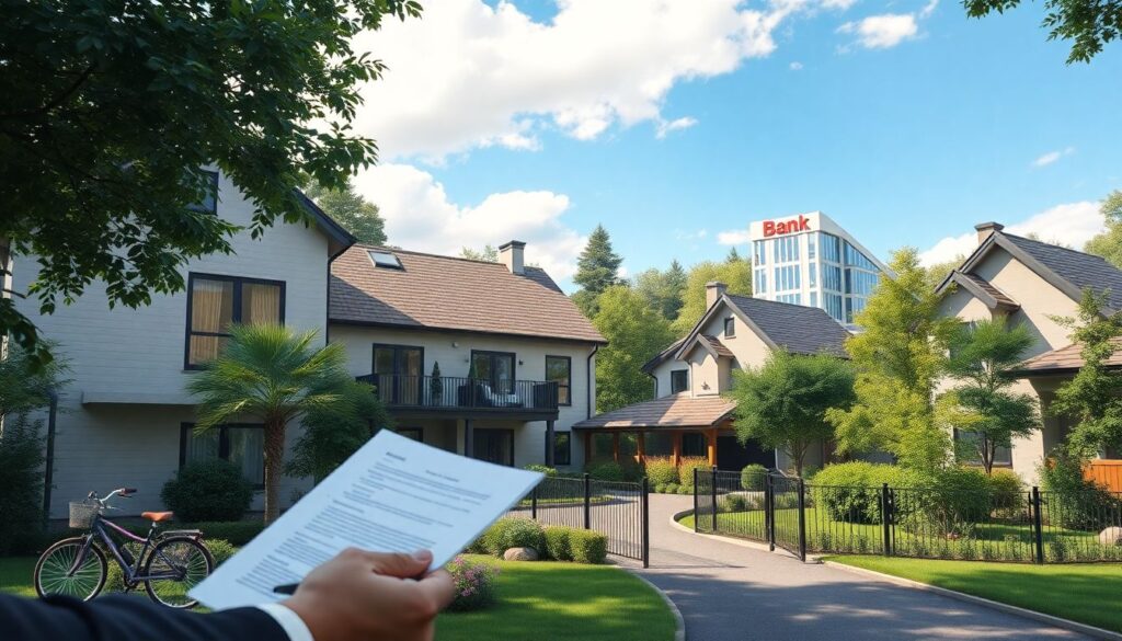 Ипотека на квартиру в закрытом коттеджном поселке - иллюстрация